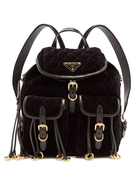 fur prada bag|Prada leather backpack.